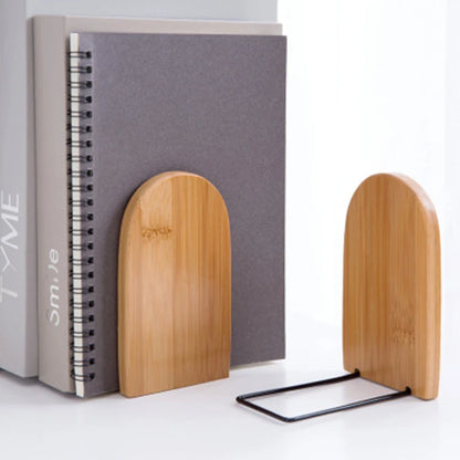 Keep your books and essentials organized with this eco-friendly bamboo bookend stand, crafted for durability and a natural aesthetic. Its stable design prevents tipping, making it a versatile addition to any bookshelf, kitchen, or bathroom.