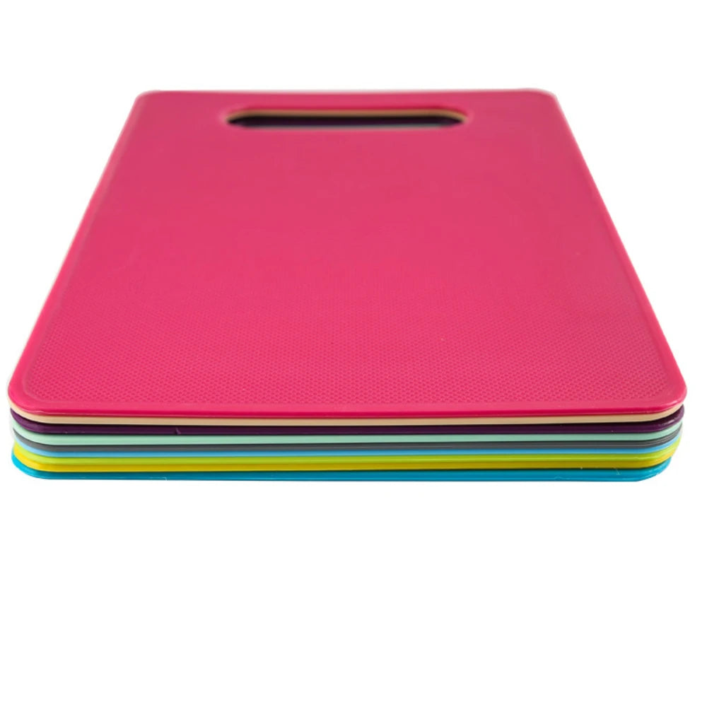 This portable, double-sided chopping board is ideal for food preparation, offering resistance to high and low temperatures and easy cleaning. Its hanging design ensures convenient storage, while its corrosion-resistant material provides long-lasting durability and hygiene.