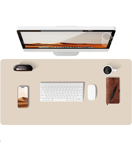 This large desk mat doubles as a mouse pad, providing a smooth surface for typing, writing, and using your mouse. The waterproof and easy-to-clean design ensures hassle-free maintenance, while the suede back increases friction for a secure hold.