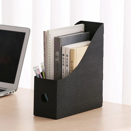 This storage box features a divided design for easy organization, allowing you to stack and separate items like books, documents, and office supplies. Ideal for keeping your workspace tidy and ensuring quick access to your essentials.