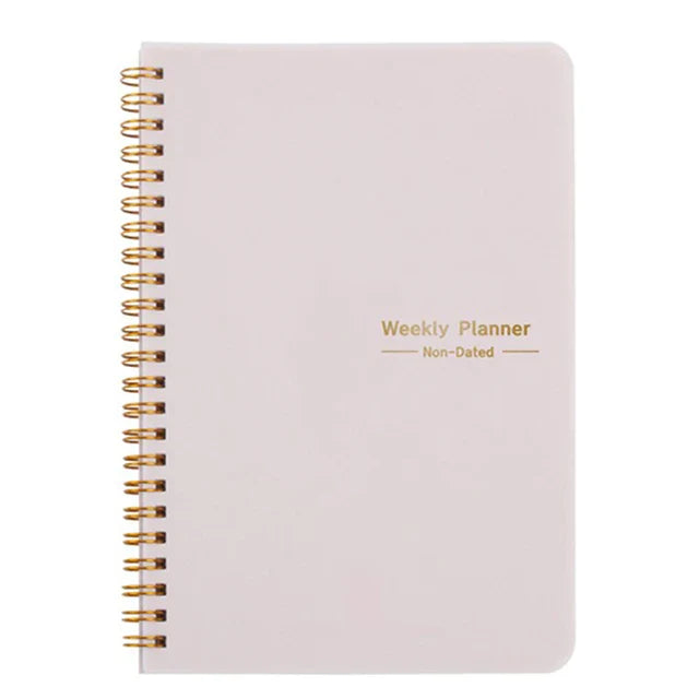 "Stay organized with this eco-friendly planner, featuring smooth, bleed-resistant paper and an efficient weekly layout for scheduling and habit tracking. Lightweight and portable, it’s perfect for home or office use."