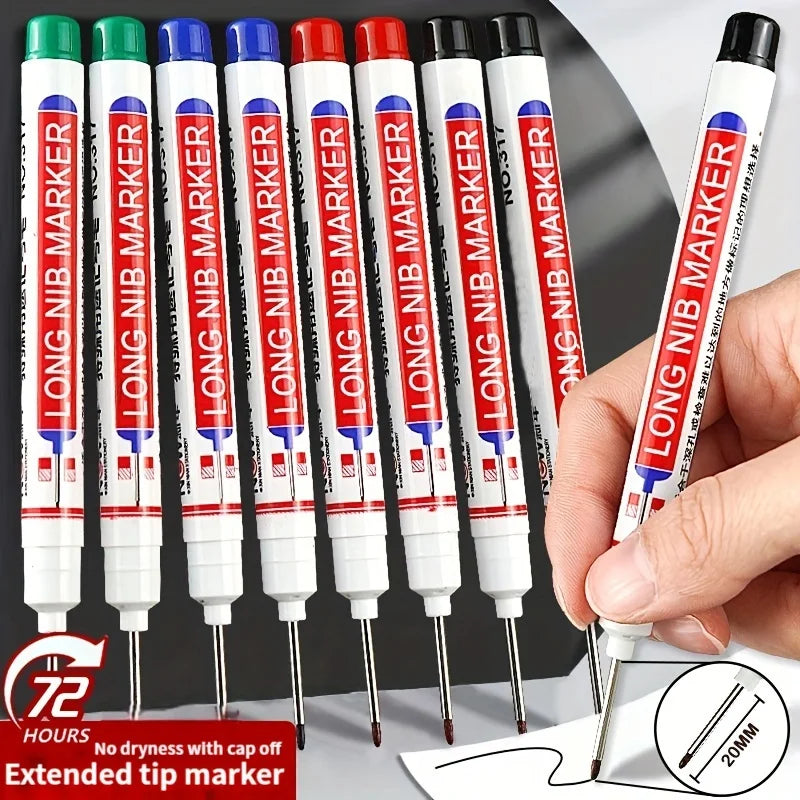 "Mark with precision using this eco-friendly marker, available in five vibrant colors and a 20mm tip for bold lines. Water-resistant and fast-drying, it’s perfect for both indoor and outdoor use."