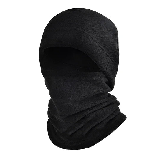 "Stay warm and stylish with this unisex velvet hat and fuzz neck cover set, doubling as a face shield for added protection. Perfect for outdoor activities in autumn and winter."